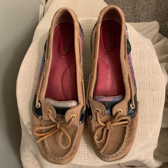 Sparkly Plaid Sperry Top-Sider Angelfish Boat Shoe - Picture 6 of 9